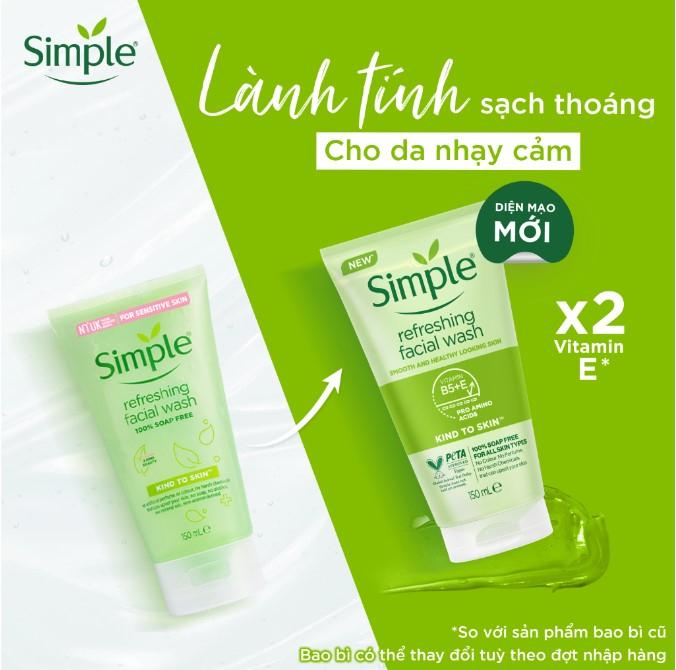 Sữa rửa mặt dịu nhẹ Simple