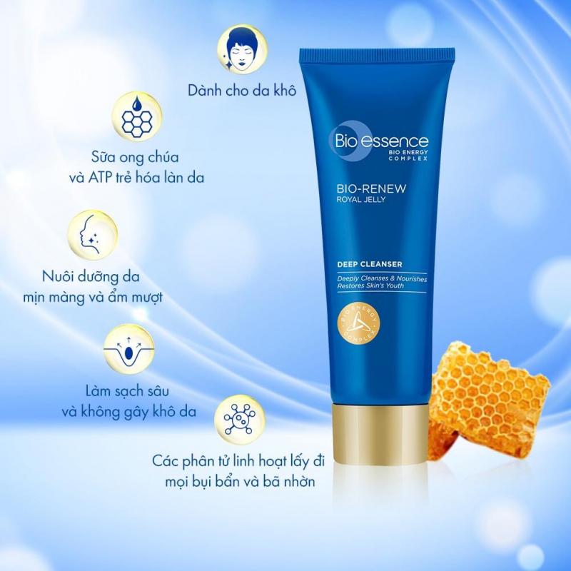 Sữa rửa mặt Bio-Essence Renew tinh chất sữa ong chúa