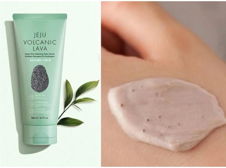 Sữa rửa mặt hạt Thefaceshop Jeju Volcanic Lava Deep Pore Cleansing Foam Scrub