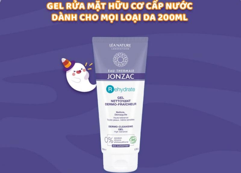 Sữa rửa mặt hữu cơ cấp nước dạng gel Eau Thermale Jonzac Rehydrate Dermo Cleansing Gel 30ml