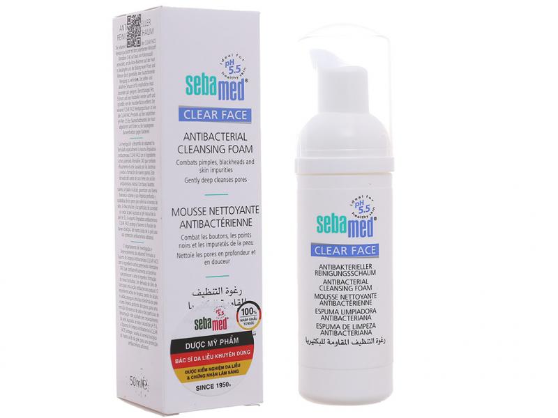 Sữa rửa mặt kháng khuẩn, ngừa mụn Sebamed