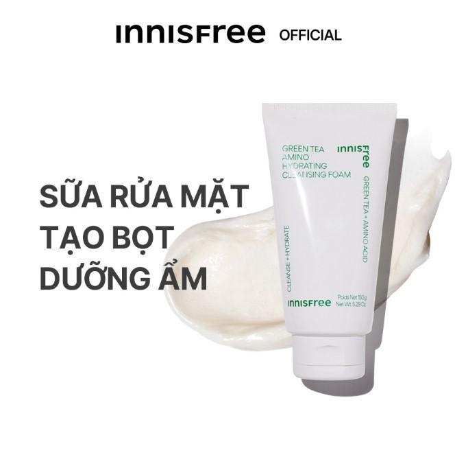 Sữa rửa mặt làm sạch ﻿Innisfree Green Tea Amino Cleansing Foam