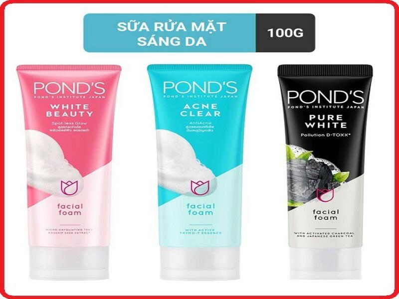 Sữa rửa mặt làm sáng da Pond's Pure Bright/ Bright Beauy/ Acne Clear