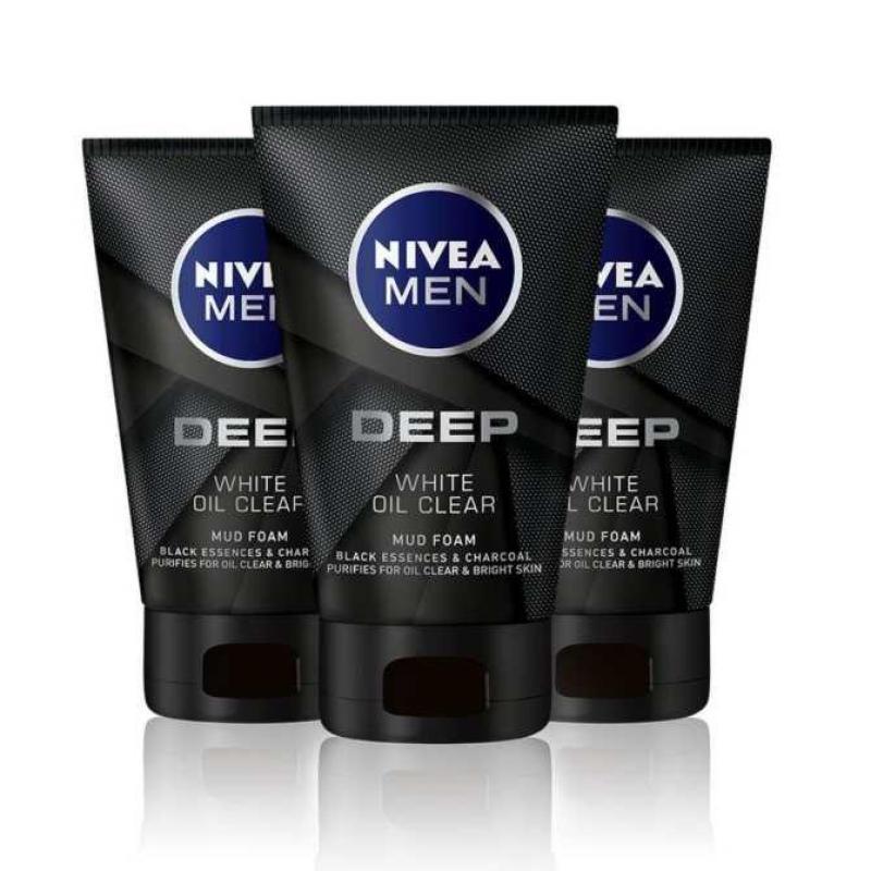 Sữa rửa mặt Nivea Men Deep White Oil Clear