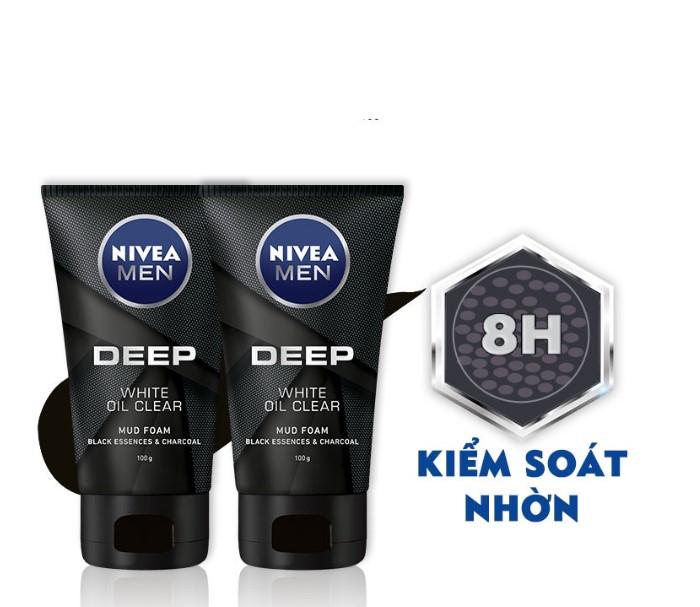 Sữa rửa mặt Nivea Men Deep White Oil Clear