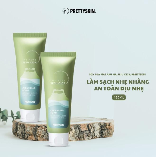 Sữa rửa mặt rau má Jeju Pretty Skin