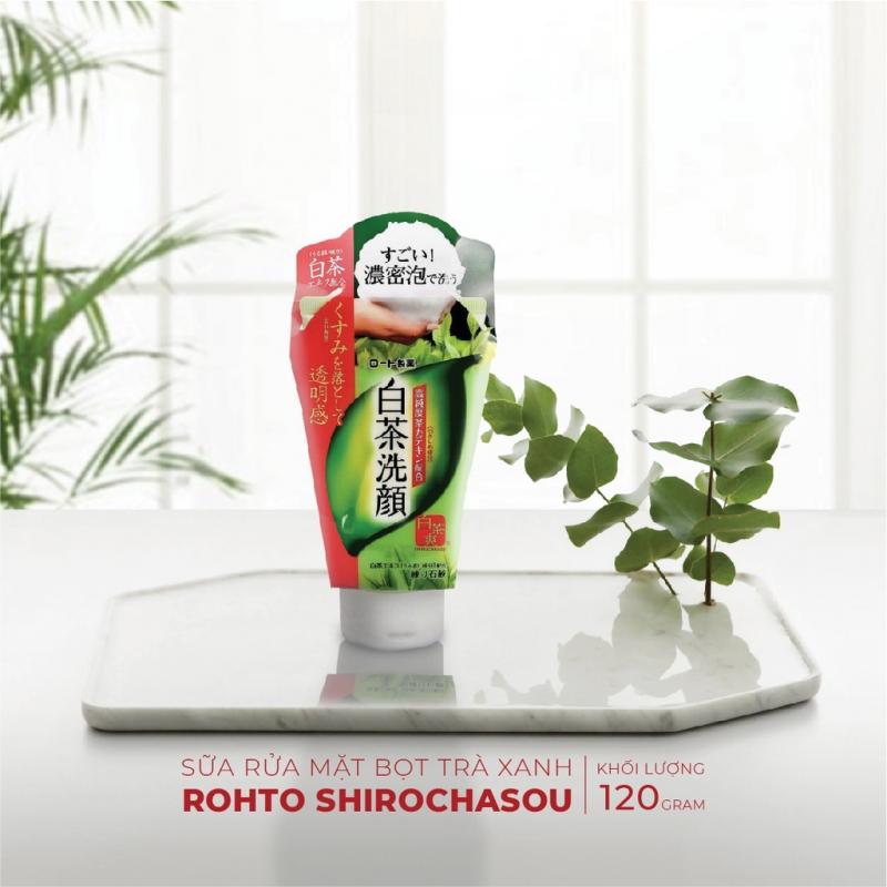 sữa rửa mặt Rohto Shirochasou Green Tea