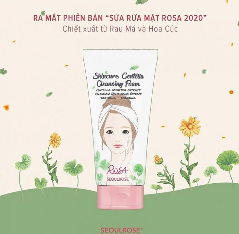 Sữa rửa mặt Seoulrose Rosa Skincure Centella Cleansing Foam