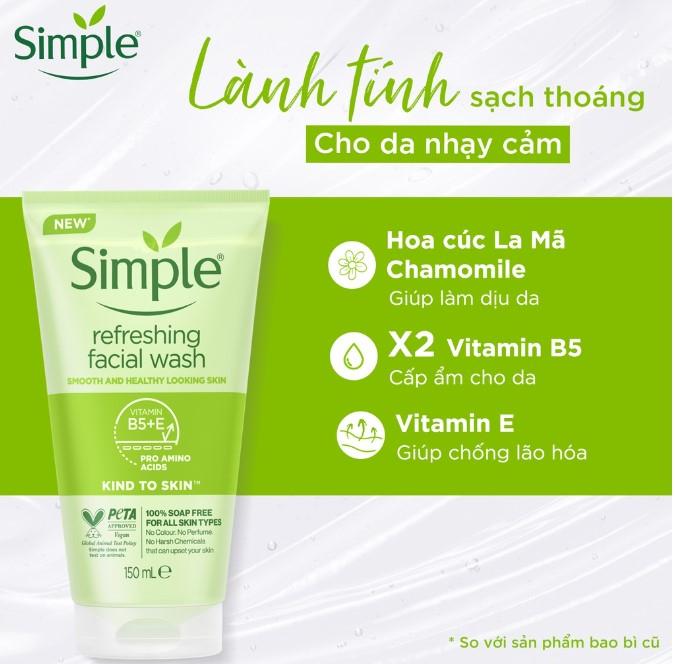 Sữa rửa mặt Simple