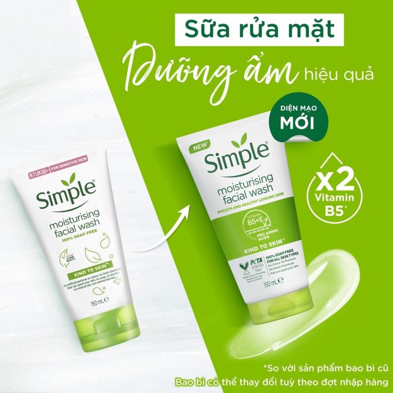 Sữa rửa mặt Simple Moisturising Facial Wash