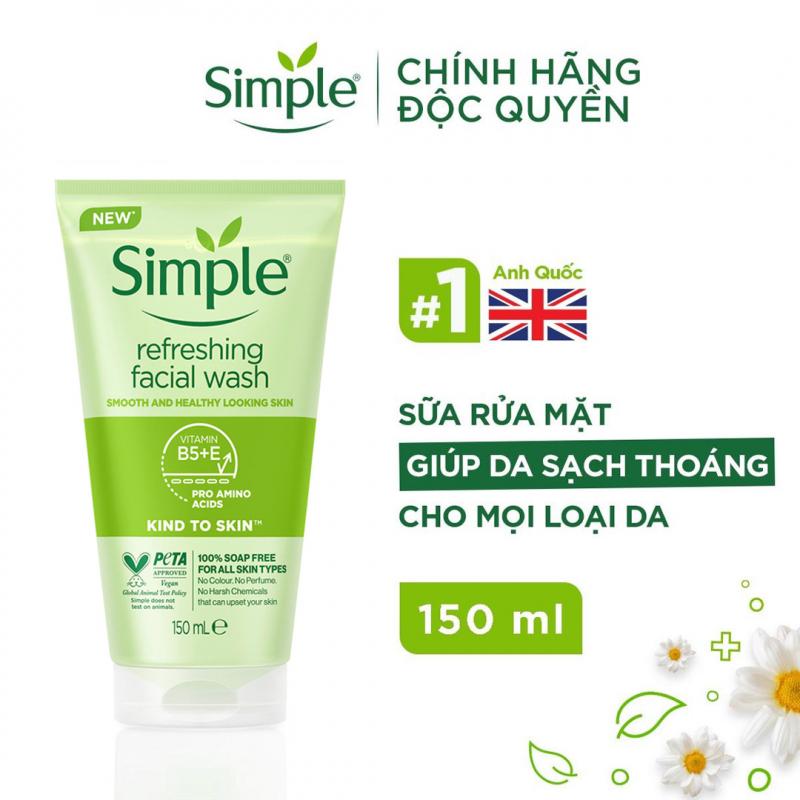 Sữa rửa mặt Simple Kind To Skin Refreshing Wash Gel