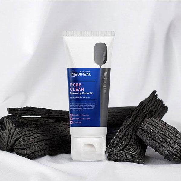 Sữa rửa mặt than hoạt tính Mediheal Pore-Clean Cleansing Foam with Charcoal Ex