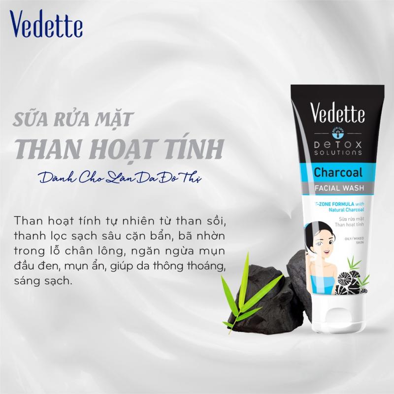 Sữa rửa mặt than hoạt tính Vedette