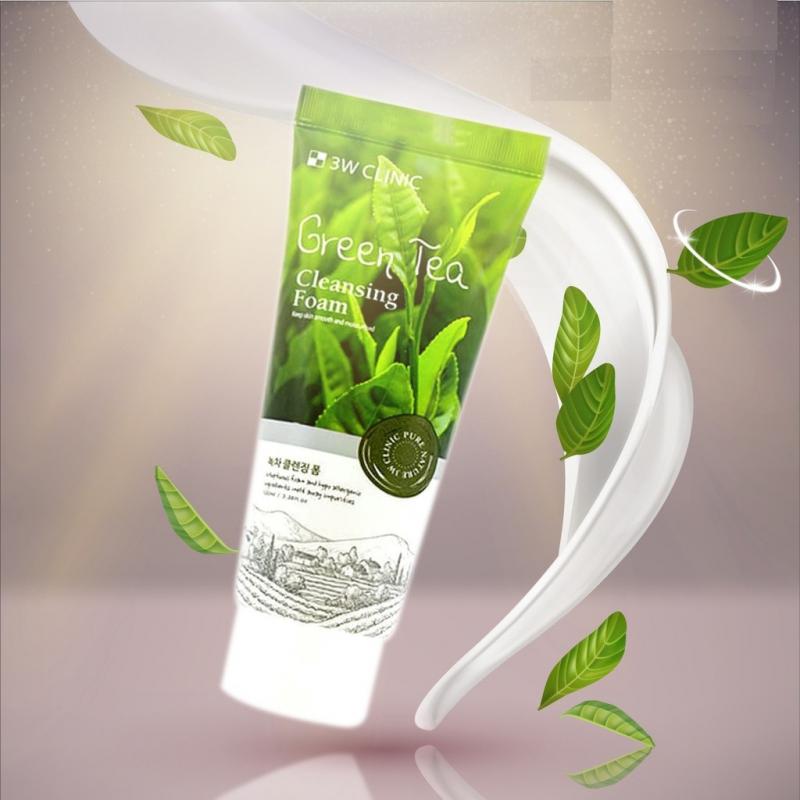 Sữa rửa mặt trà xanh 3W Clinic Green Tea Foam Cleansing