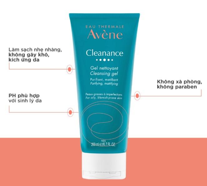 Sữa rửa mặt trị mụn Avène Cleanance Cleanser Gel