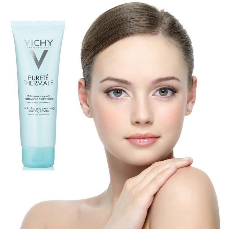 Vichy Purete Thermale Hydrating and Cleansing Foaming Cream.