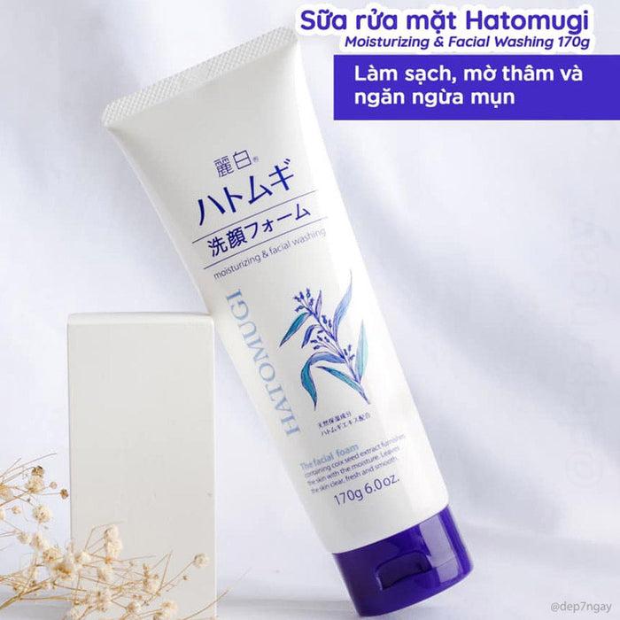Sữa rửa mặt Ý Dĩ Hatomugi dưỡng ẩm, trắng da Moisturizing & Facial Washing 170g