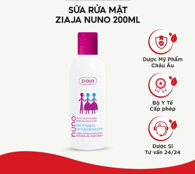 Sữa rửa mặt Ziaja Nuno