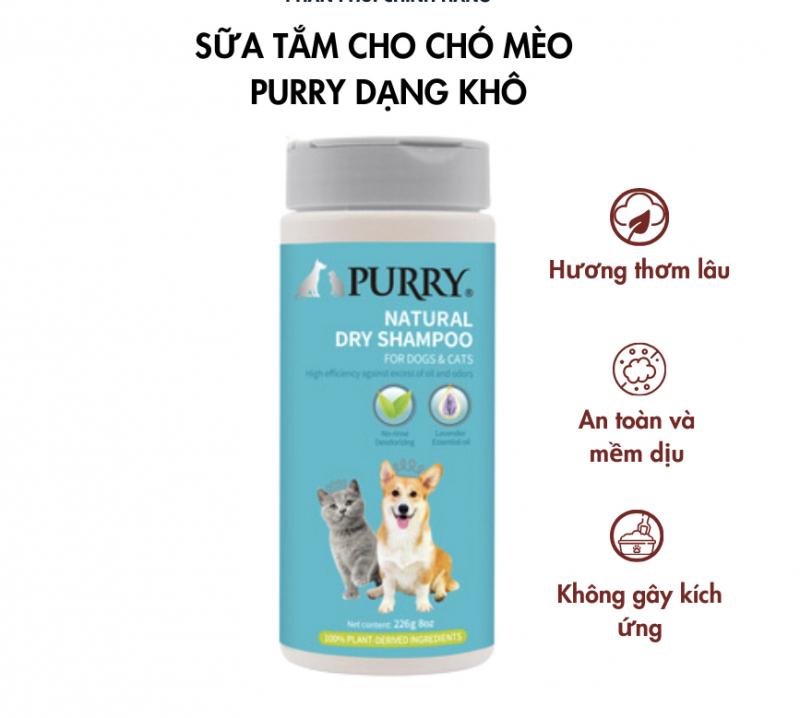 Sữa tắm cho chó mèo dạng khô Purry