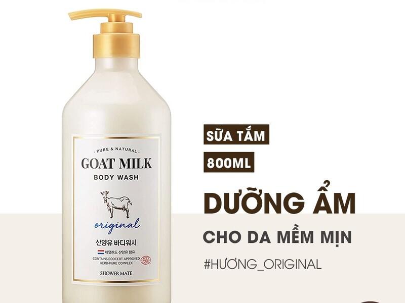 Sữa tắm dê dưỡng ẩm Hàn Quốc Shower Mate Goat Milk