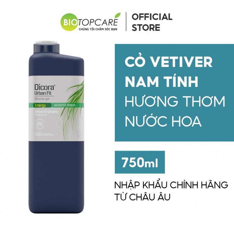 Sữa tắm Dicora Urban Fit Energy cỏ Hương Bài & Nhân Sâm 750ml