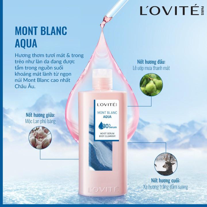 Sữa Tắm Dưỡng Ẩm L'Ovité Serum Mont Blanc Aqua Moist Serum Body Cleanser