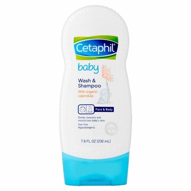 Sữa tắm gội dịu nhẹ cho bé Cetaphil Baby Wash & Shampoo with Organic Calendula 230ml