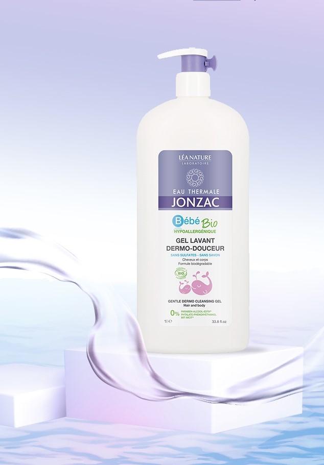 Sữa tắm gội hữu cơ cho bé Eau Thermale Jonzac Bébé Bio Gentle Dermo Cleansing Gel