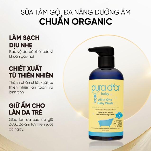 Sữa tắm gội Pura Dor All-in-One Baby Wash