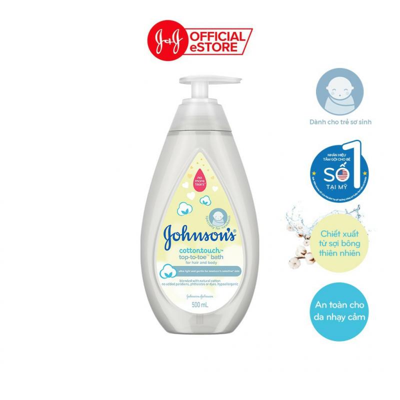 Sữa tắm gội toàn thân mềm mịn Johnson' baby bath Cotton touch