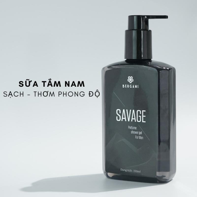 Sữa tắm nam hương nước hoa Bergami Savage