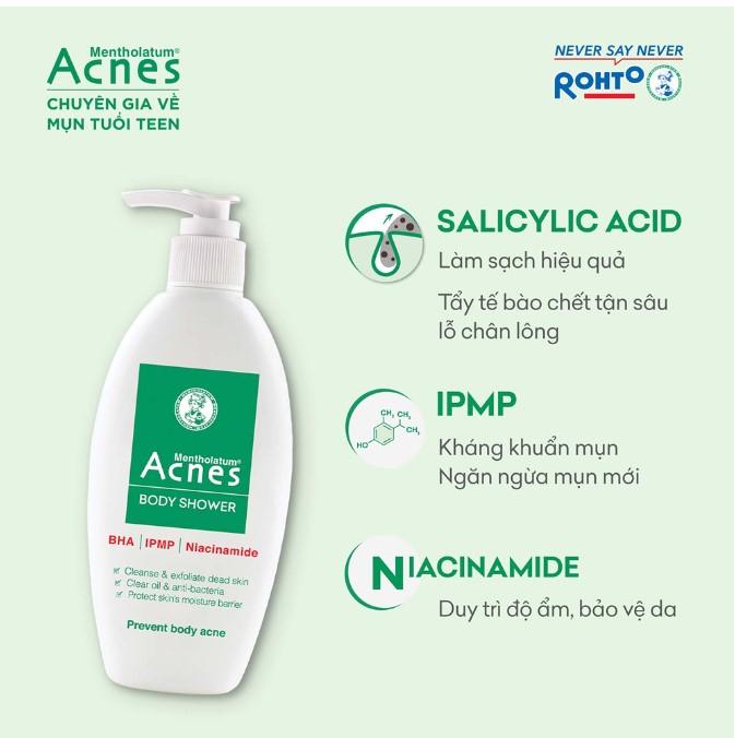 Sữa tắm ngăn ngừa mụn Acnes Body Shower