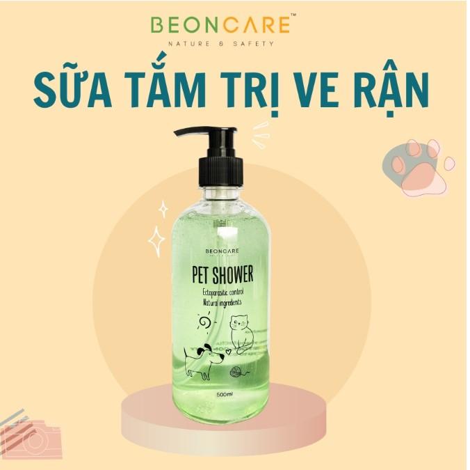 Sữa tắm ngừa ve rận bọ chét cho chó mèo sơ sinh Beoncare Pet Shower