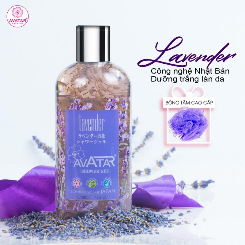 Sữa tắm Nhật Bản AVATAR cánh hoa thật Lavender hương thơm quý phái 500ml