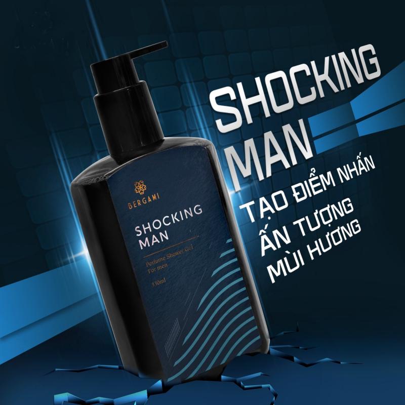 Sữa tắm nước hoa nam 3 tầng hương Bergami Shocking Man