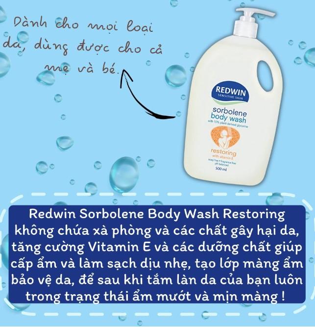 Sữa tắm Redwin Sensitive Skin Sorbolene Body Wash With Vitamin E