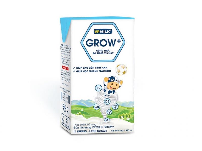 Sữa tiệt trùng VPMilk Grow ít đường