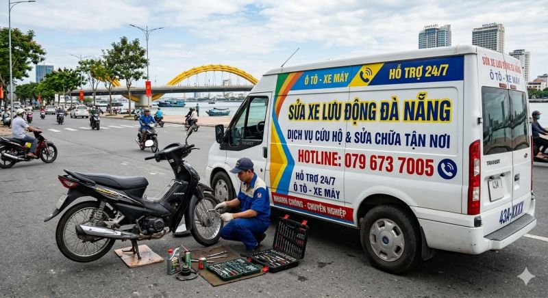 Sửa xe máy lưu động Đà Nẵng 24/7