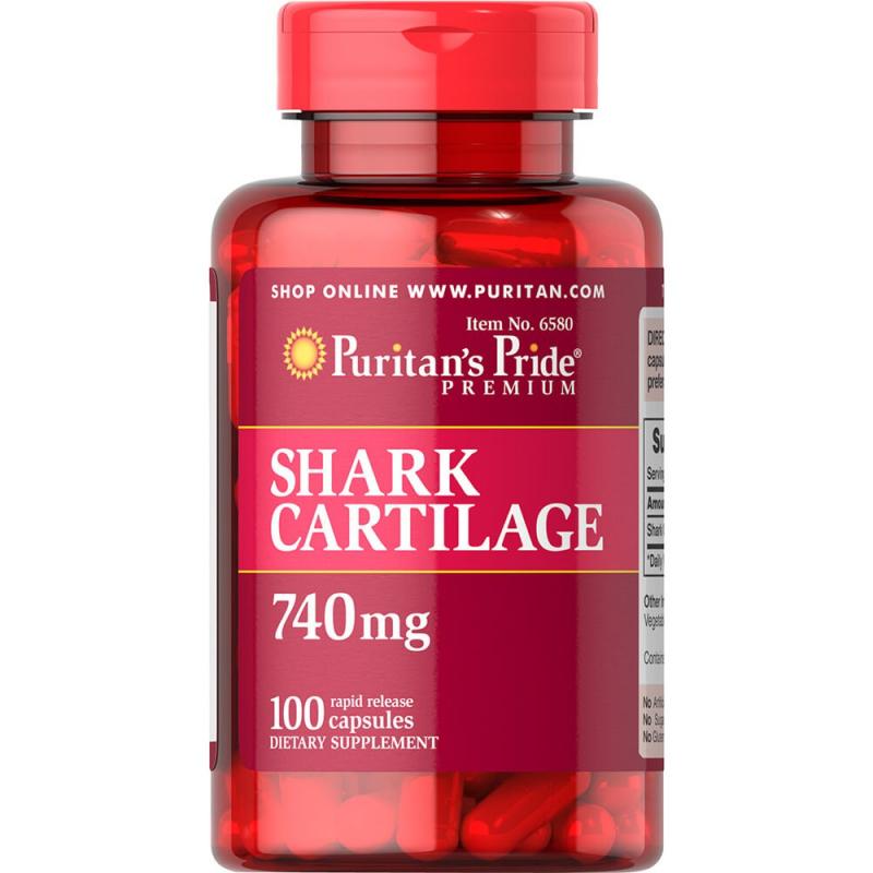 Sụn vi cá mập bổ xương khớp tăng cường dịch khớp Puritan's Pride Shark cartilage