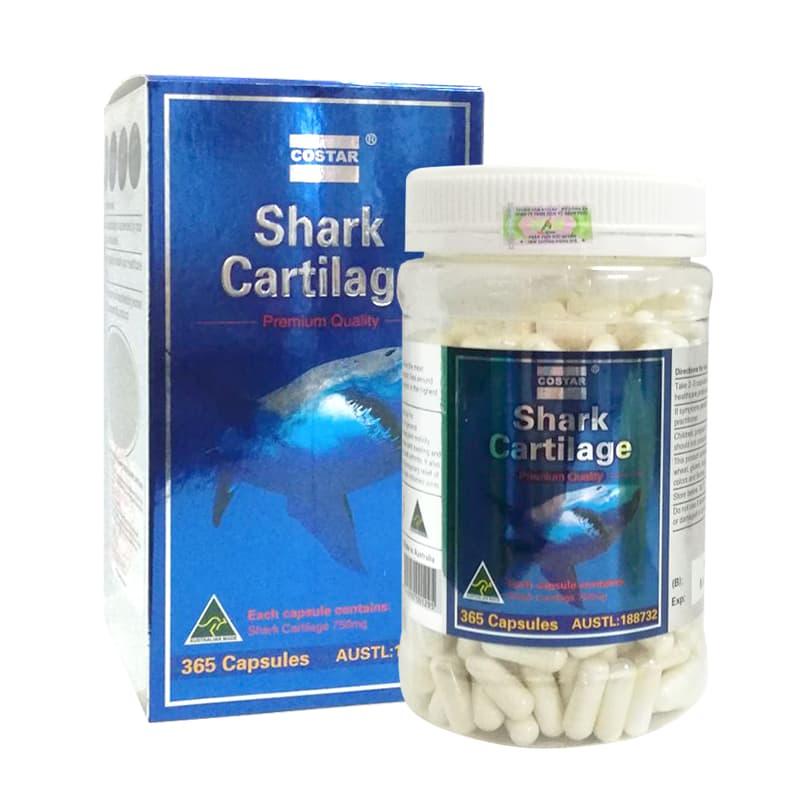 Hỗ trợ xương khớp Sụn Vi Cá Mập Costar 750mg - Shark Cartilage 365 viên của Úc