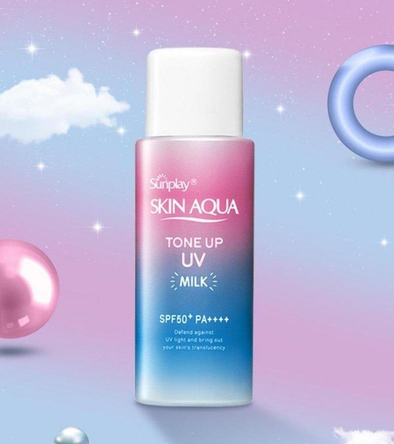 Sunplay Skin Aqua Tone Up UV Milk - Lavender SPF50+ PA++++