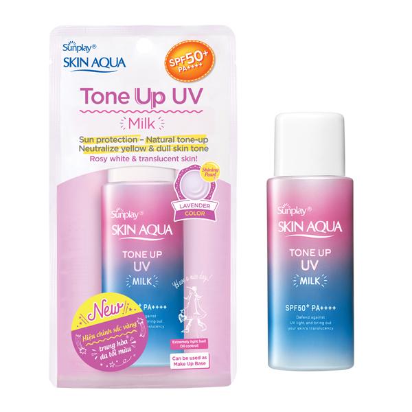 Sunplay Skin Aqua Tone Up UV Milk - Lavender SPF50+ PA++++