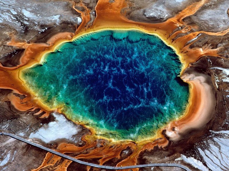 Suối Nước Nóng Grand Prismatic Spring, Wyoming, Mỹ