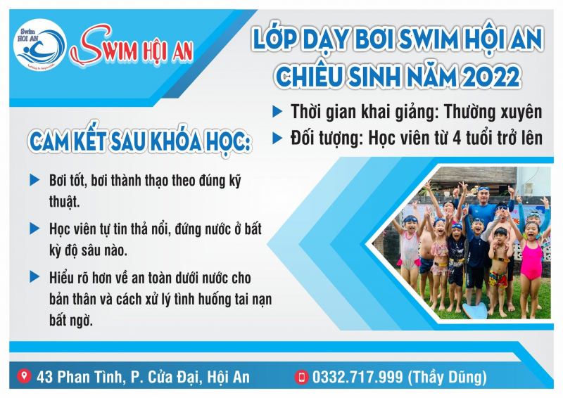 Top 6 Trung tâm dạy bơi tốt nhất tại tỉnh Quảng Nam