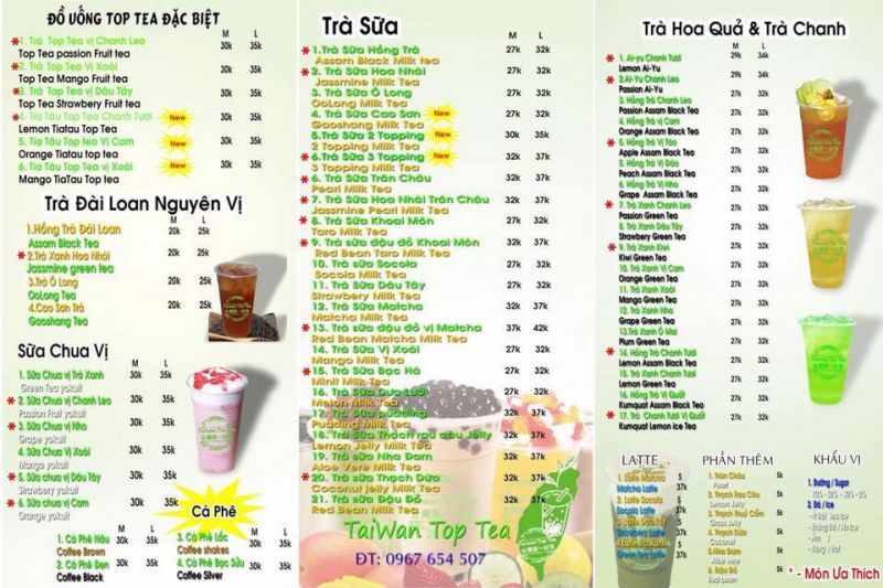 Top 9 Quán trà sữa ngon và chất lượng nhất TP. Vĩnh Yên, Vĩnh Phúc