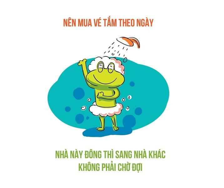 Nên mua vé tắm theo ngày