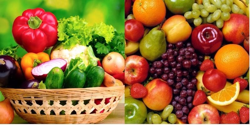 Tăng cường rau xah và trái cây
