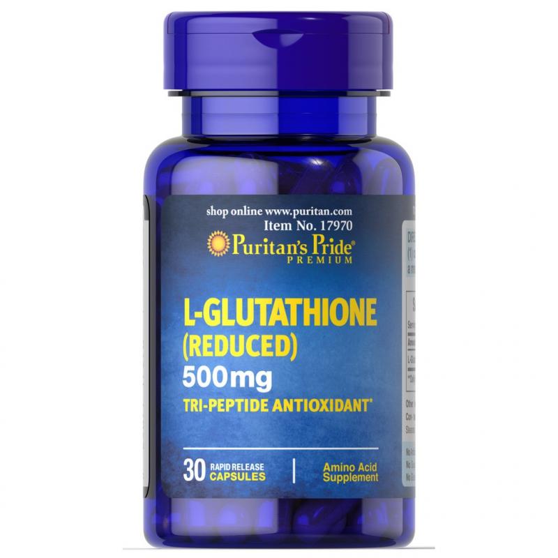 Tăng cường miễn dịch, làm trắng da, giảm nám, thải độc Puritan's Pride L- Glutathione (Reduced) 500mg