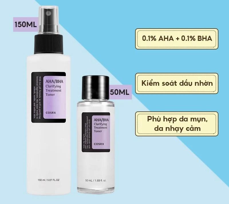 Tẩy Tế Bào Chết Cosrx Aha Bha Clarifying Treatment Toner