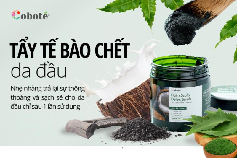 Tẩy tế bào chết da đầu Coboté Hair & Scalp Detox Scrub